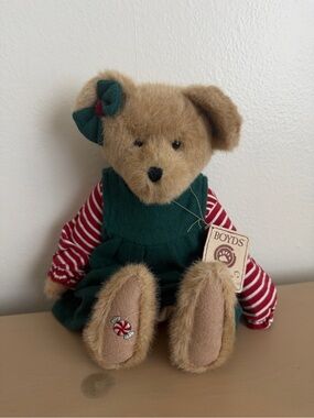Boyds Bears “Speara Mintly” Teddy in Green Dress